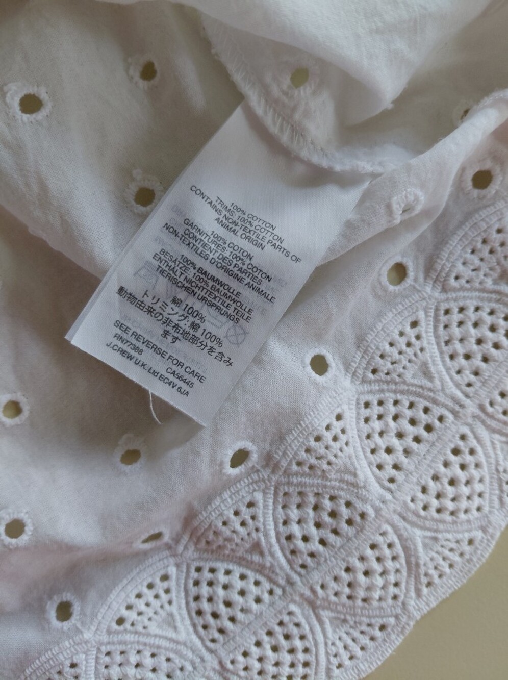 J. Crew Eyelet Button Up Long Sleeve Blouse - Picture 7 of 8